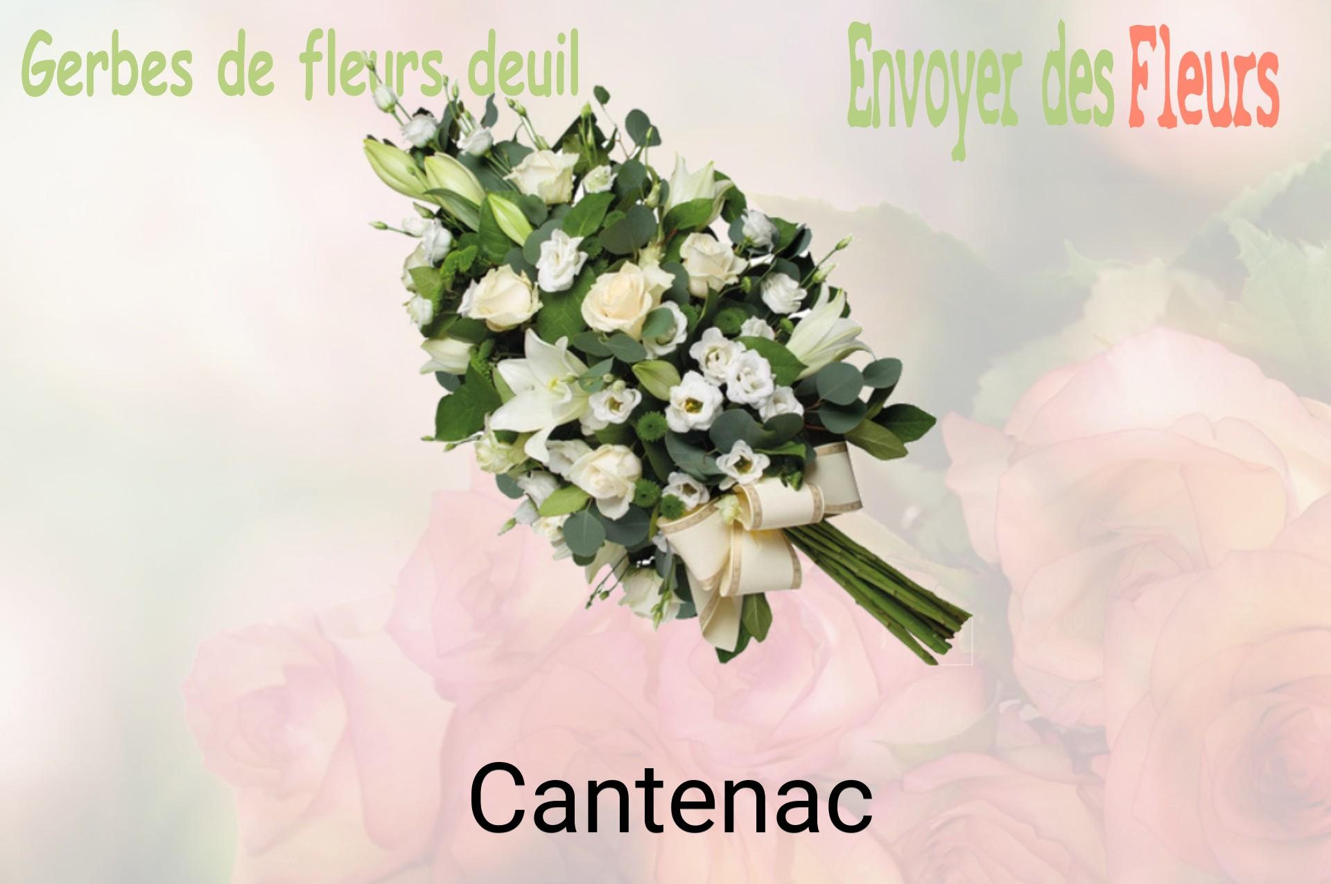 Gerbe de fleurs de deuil livrée à Cantenac